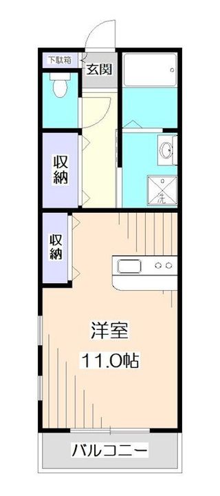 埼玉県所沢市和ケ原1(マンション)の賃貸物件の間取り