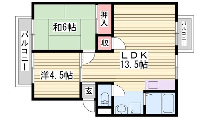 ハイツボヌールの間取り