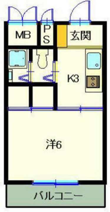第6みぞたコーポの間取り