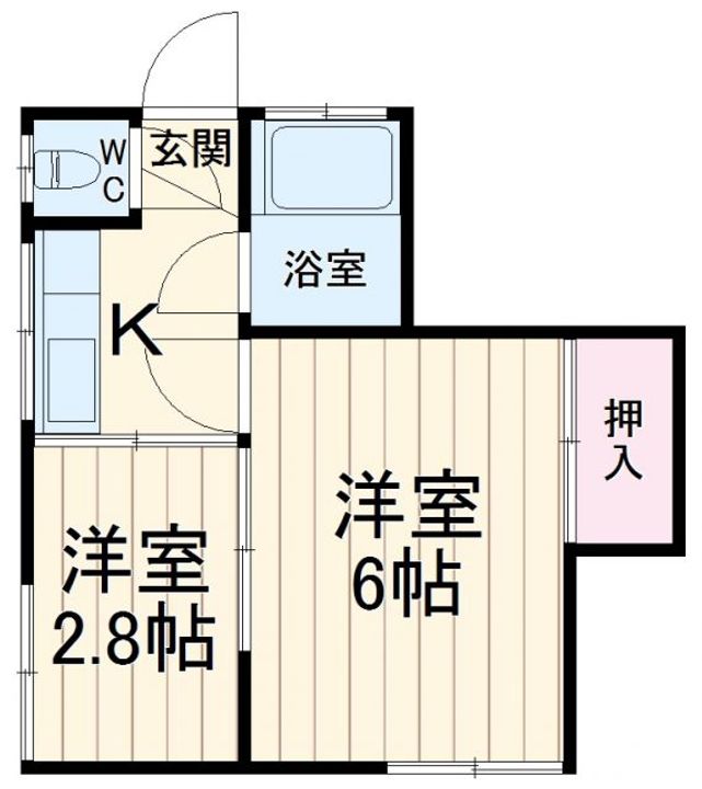 ユナイト石川町MISUGIの間取り