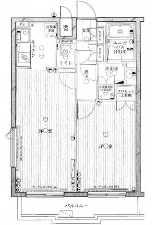 東京都新宿区西落合2(マンション)の賃貸物件の間取り
