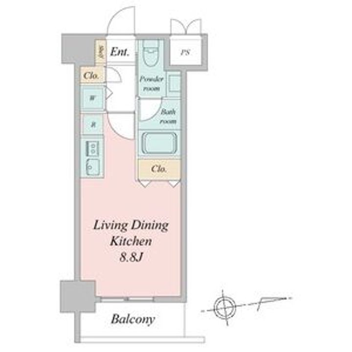 愛知県名古屋市中区松原2(マンション)の賃貸物件の間取り