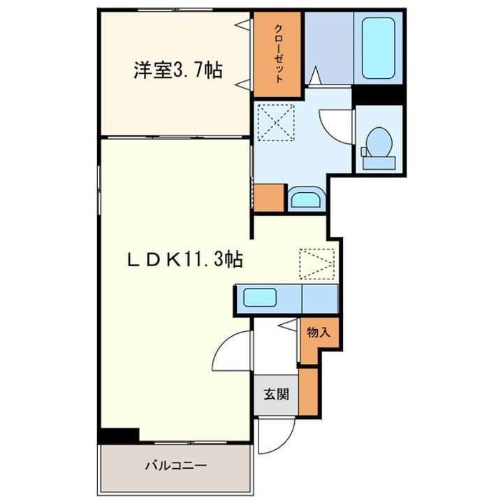 ベルハーモニーA棟の間取り