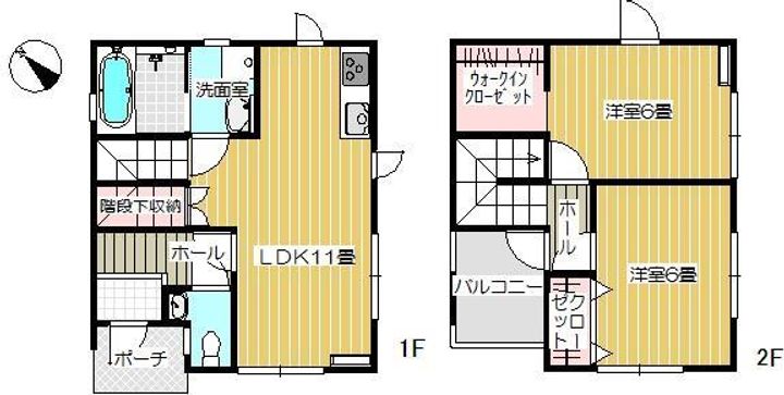 岩手県北上市黒沢尻1(一戸建)の賃貸物件の間取り