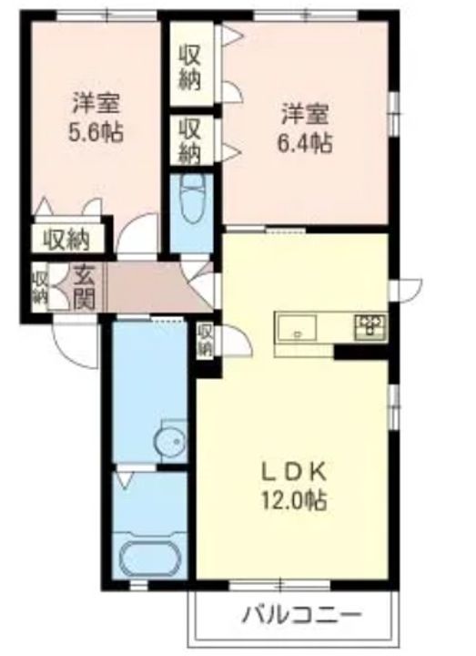 レ・クラヴィエAの間取り
