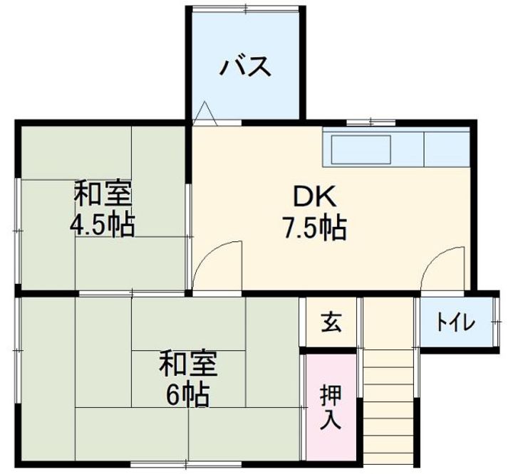 根倉アパートの間取り