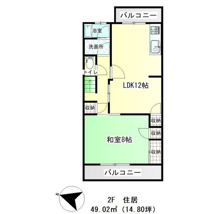 松が丘1丁目21-5 借家の間取り
