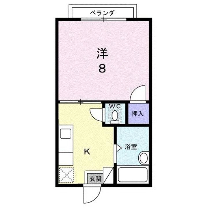 福島県いわき市郷ケ丘3(アパート)の賃貸物件の間取り