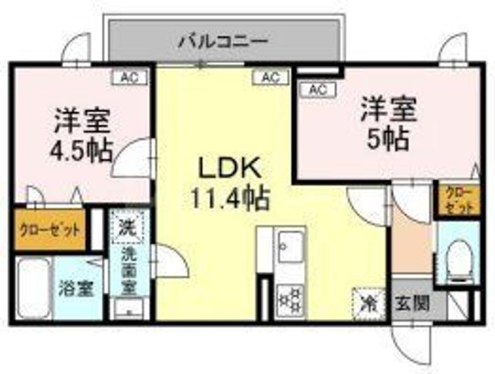 セレスティア栗原の間取り