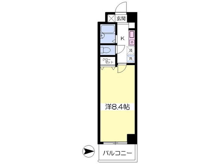 大阪府大阪市東成区中道1(マンション)の賃貸物件の間取り