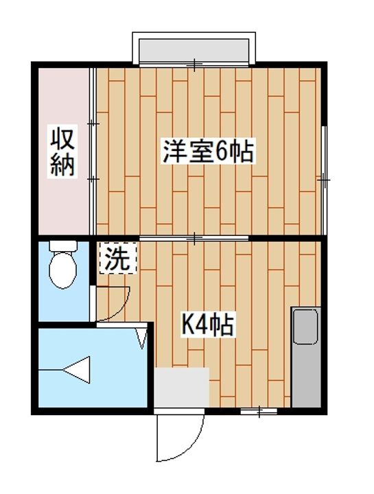 神奈川県横浜市緑区中山4(アパート)の賃貸物件の間取り