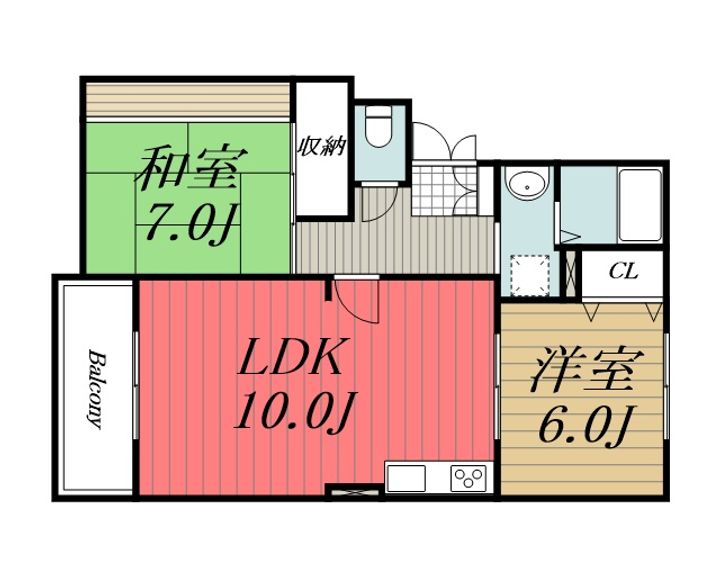 千葉県千葉市若葉区みつわ台2(アパート)の賃貸物件の間取り