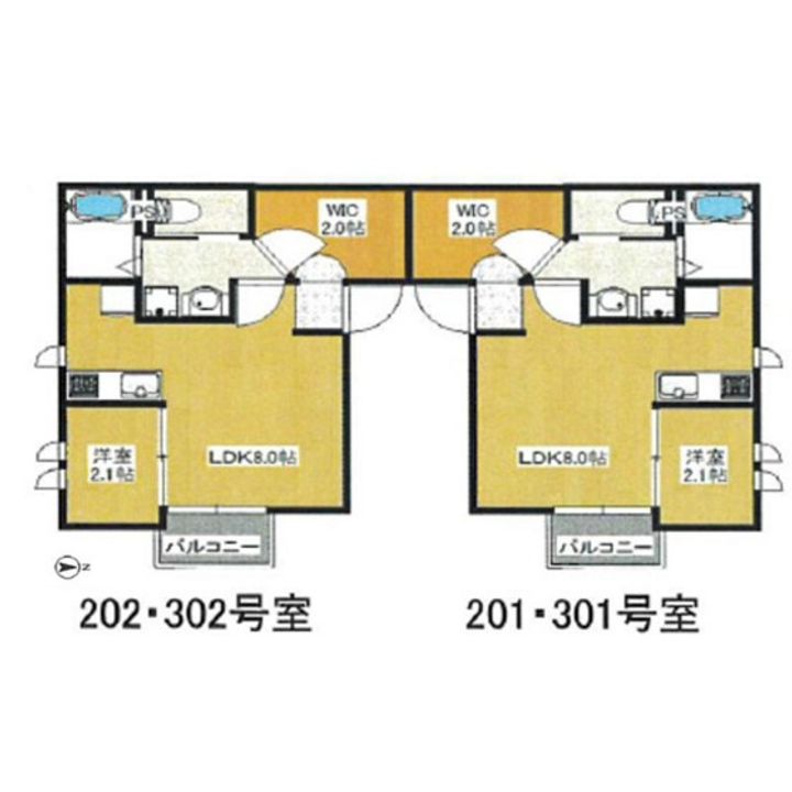 福岡県福岡市東区千早2(アパート)の賃貸物件の間取り