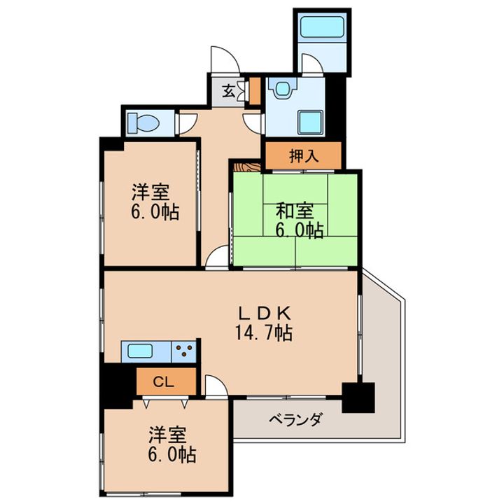 コートアクシス新栄の間取り