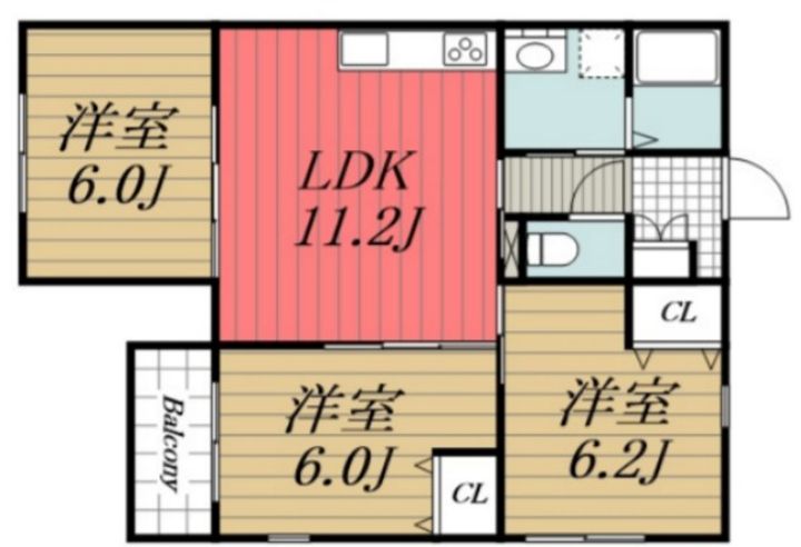 千葉県千葉市中央区星久喜町(アパート)の賃貸物件の間取り