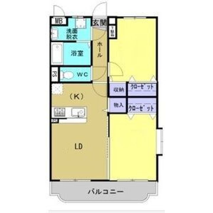 栃木県栃木市嘉右衛門町(マンション)の賃貸物件の間取り