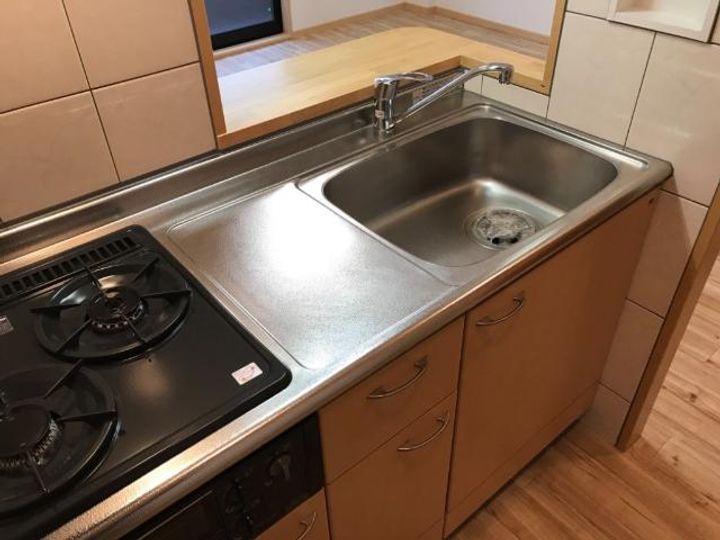 岡山県倉敷市大島(アパート)の賃貸物件のキッチン