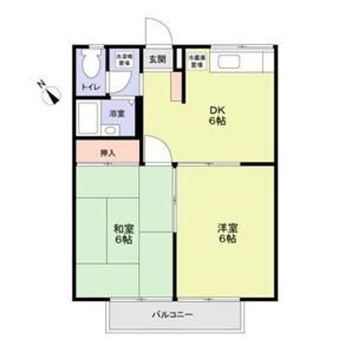 奈良県奈良市左京3(アパート)の賃貸物件の間取り