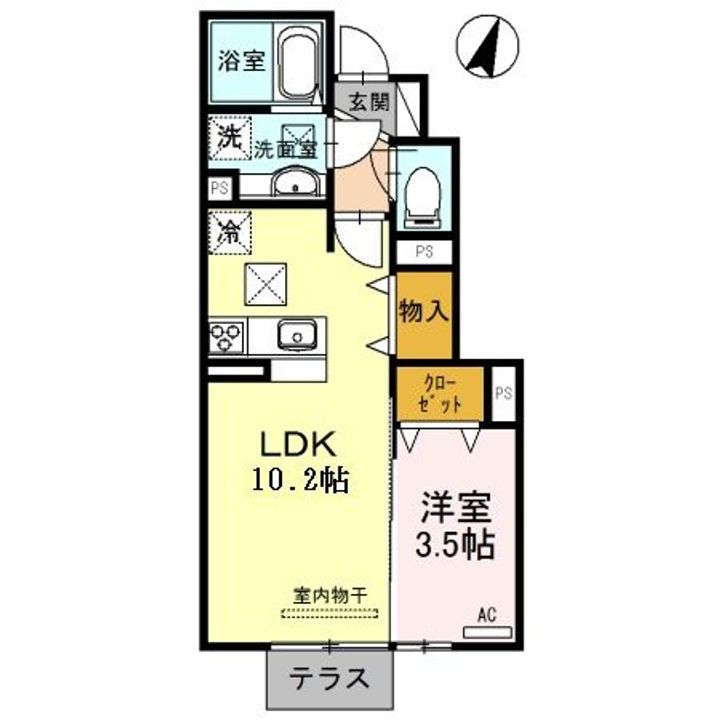 兵庫県三田市天神3(アパート)の賃貸物件の間取り