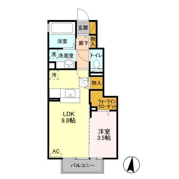 栃木県宇都宮市今宮2(アパート)の賃貸物件の間取り