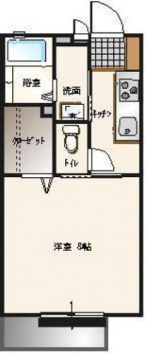 茨城県結城市下り松6(アパート)の賃貸物件の間取り