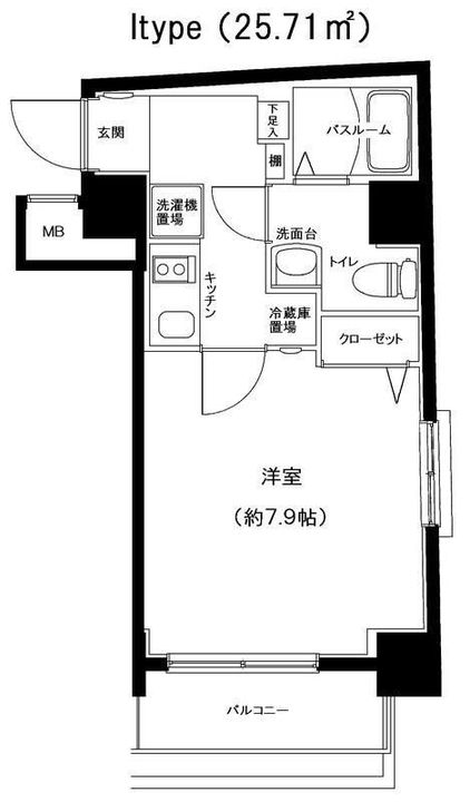 東京都杉並区高円寺南1(マンション)の賃貸物件の間取り