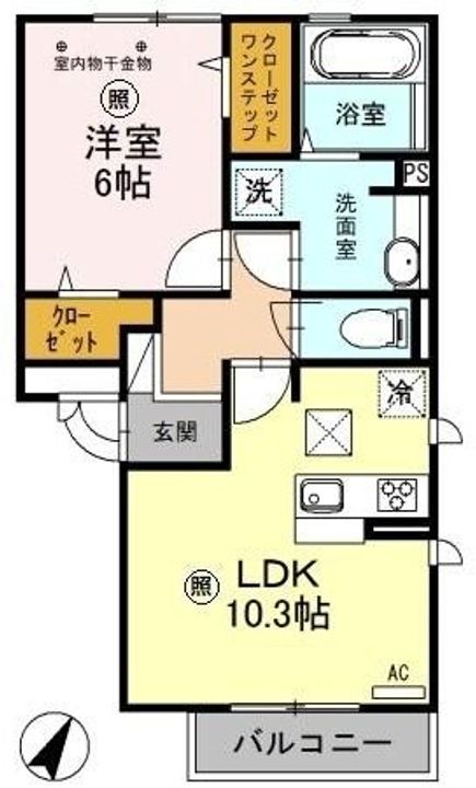 埼玉県八潮市大瀬3(アパート)の賃貸物件の間取り