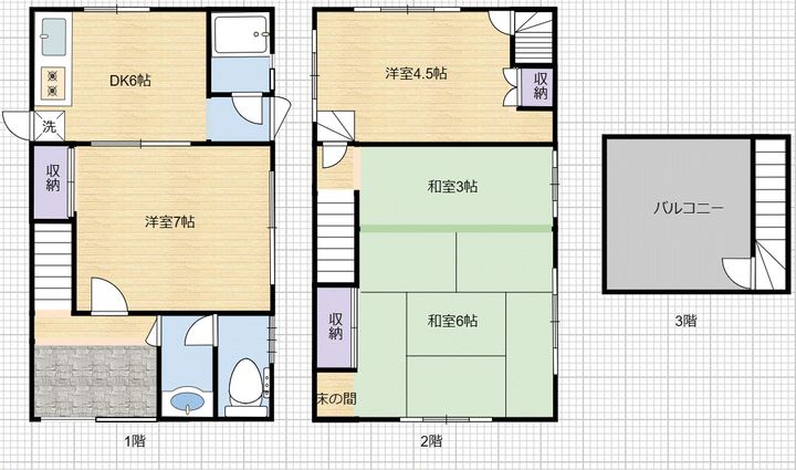大阪府大阪市此花区春日出北1(一戸建)の賃貸物件の間取り