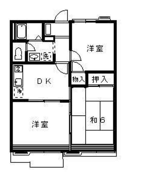 埼玉県深谷市東方町2(アパート)の賃貸物件の間取り