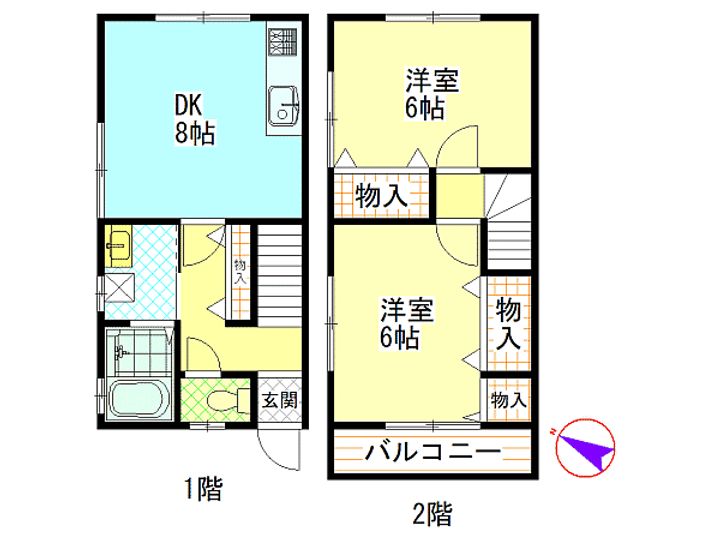 広島県江田島市大柿町飛渡瀬(一戸建)の賃貸物件の間取り