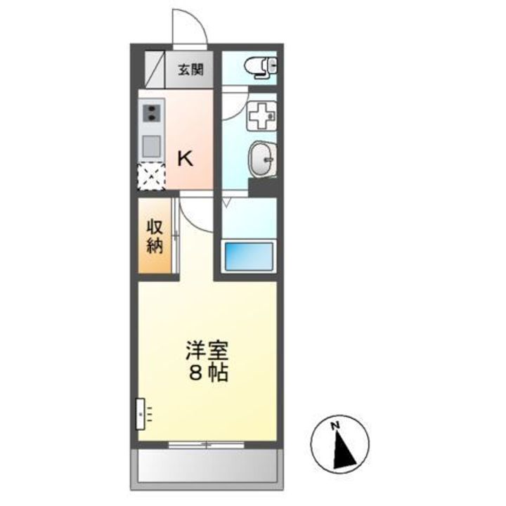 栃木県宇都宮市西2(アパート)の賃貸物件の間取り