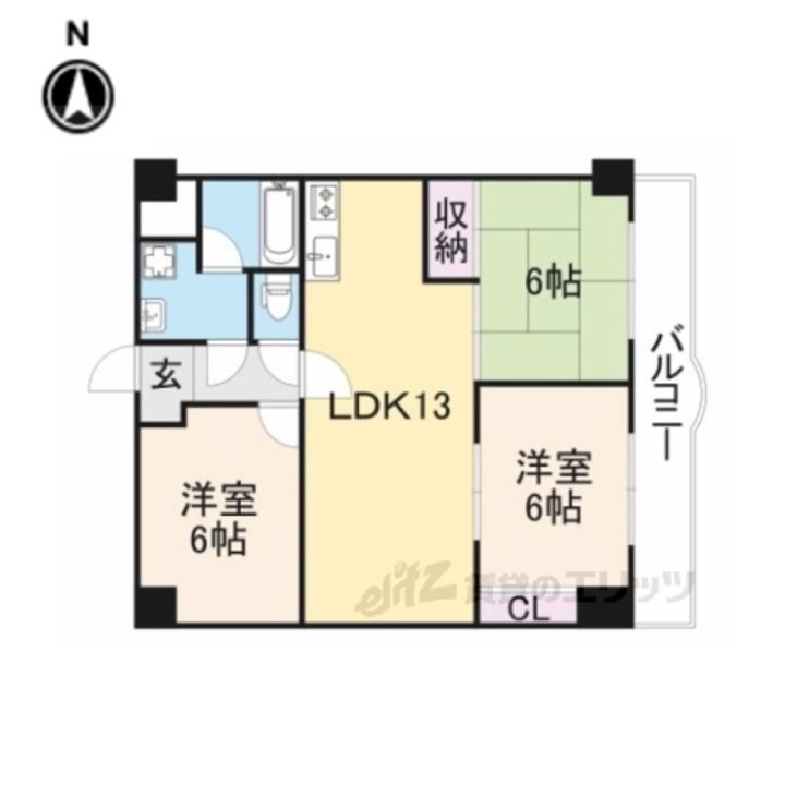 フェルザ長田の間取り