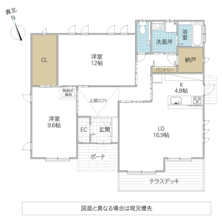 茨城県水戸市千波町(一戸建)の賃貸物件の間取り