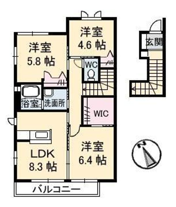ヴェルデメゾンさだいわ D棟の間取り