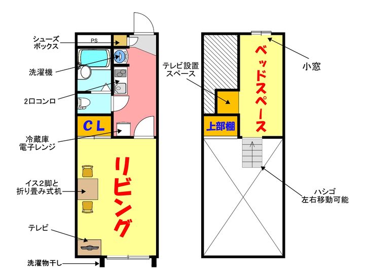 大阪府大阪市城東区諏訪4(アパート)の賃貸物件の間取り