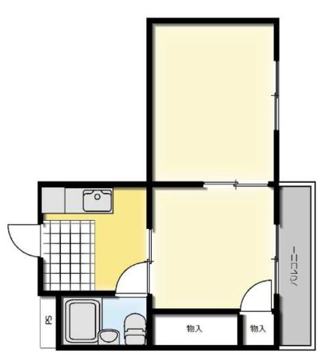 シャルマン三栗B棟の間取り