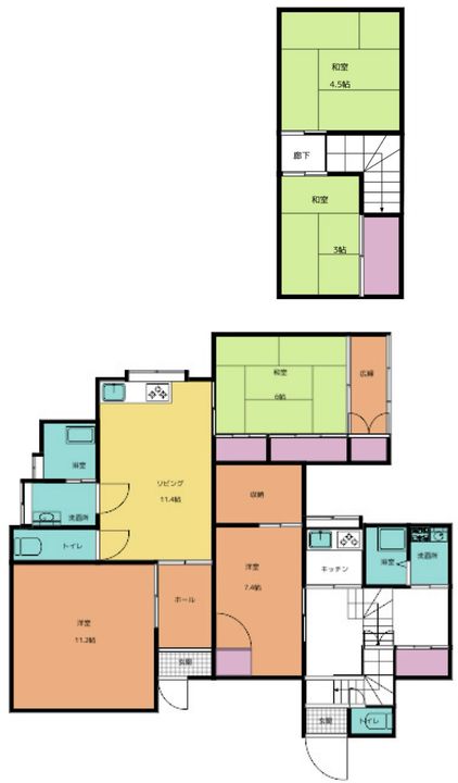 長崎県長崎市大浜町(一戸建)の賃貸物件の間取り