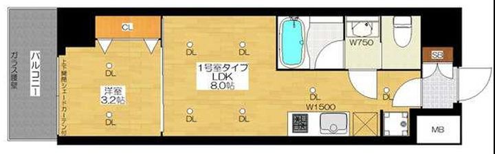 大阪府大阪市北区西天満3(マンション)の賃貸物件の間取り