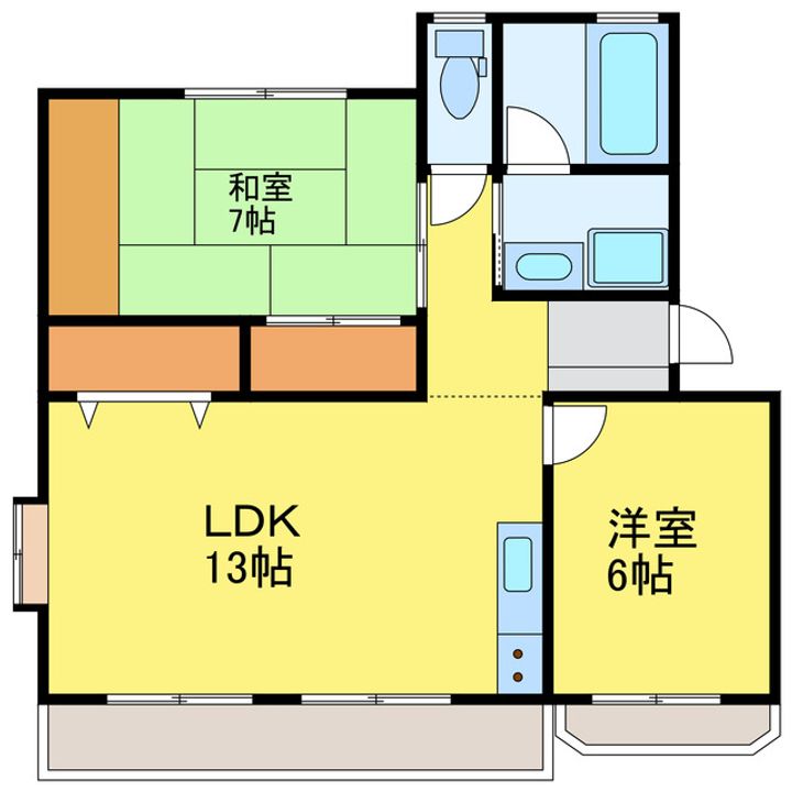 徳島県徳島市万代町5(マンション)の賃貸物件の間取り