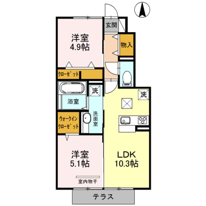 埼玉県川口市大字石神(アパート)の賃貸物件の間取り