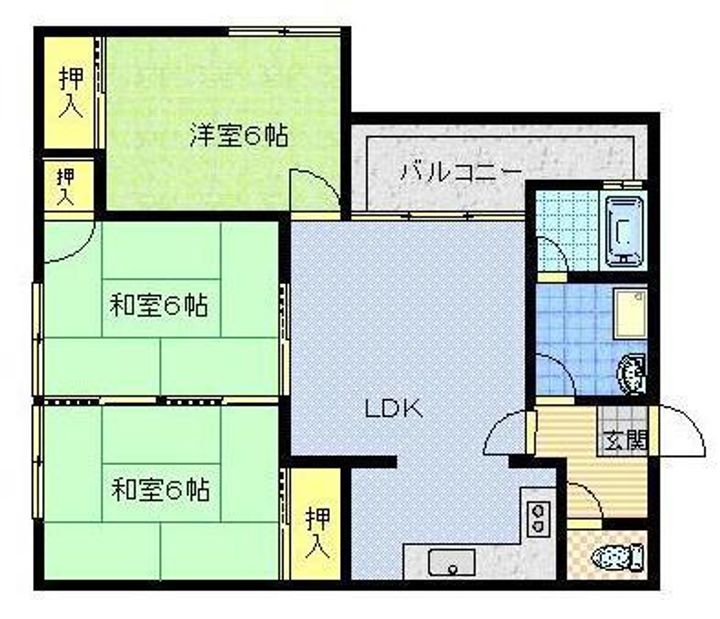 サンハイツ(宮里町)の間取り