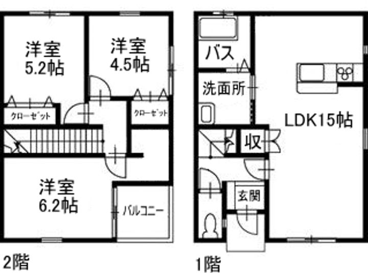徳島県徳島市春日1(一戸建)の賃貸物件の間取り