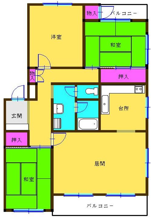 湘南長沢グリーンハイツ5ー6の間取り