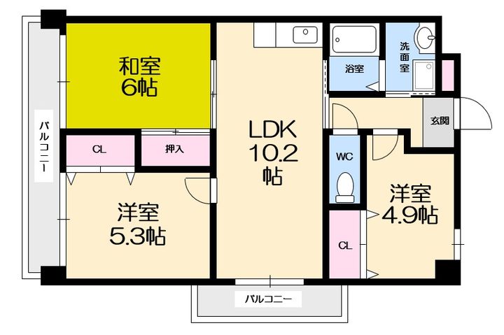 ユアコート楠木の間取り