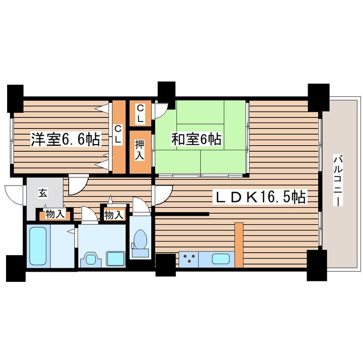 オムニバスコート東照宮 東館の間取り