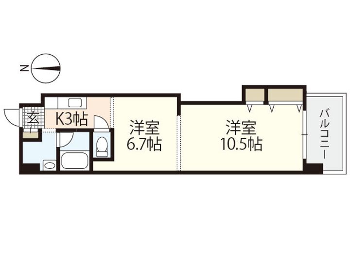 パステロ アロッジオ45東蟹屋の間取り