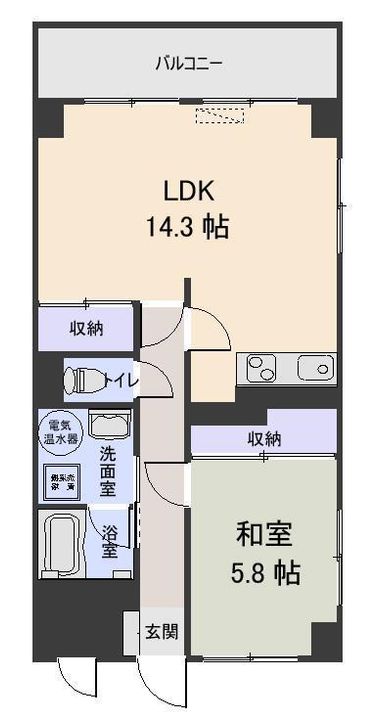 ウィングコート下長の間取り
