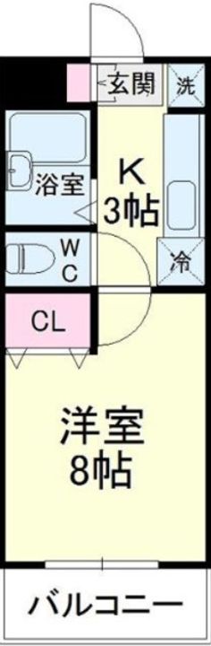 静岡県浜松市中央区蜆塚4(マンション)の賃貸物件の間取り