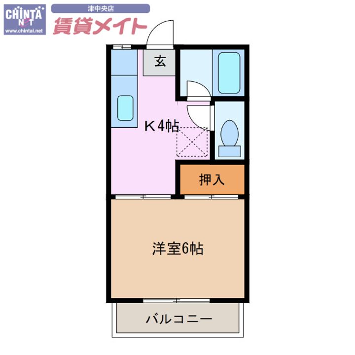 ドミトリー小川93の間取り