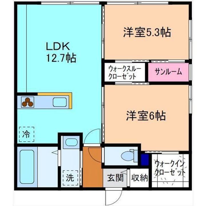 仮称)蓮花寺アパート A棟の間取り